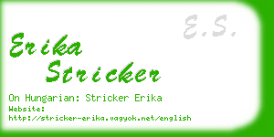 erika stricker business card